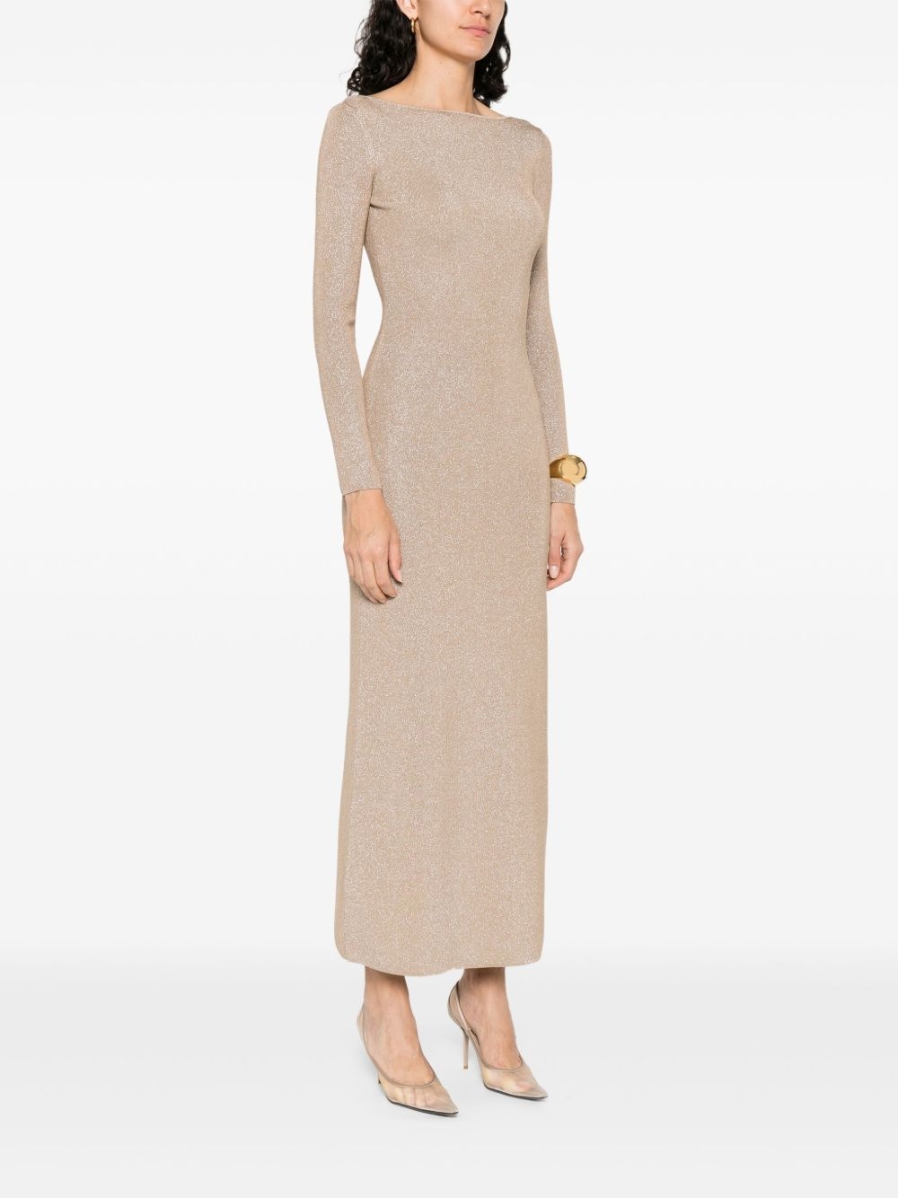 boat-neck dress - 3