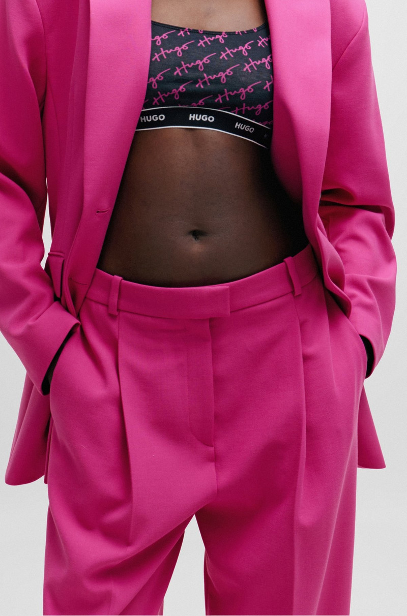 WIDE-LEG REGULAR-FIT TROUSERS WITH FRONT PLEATS 5