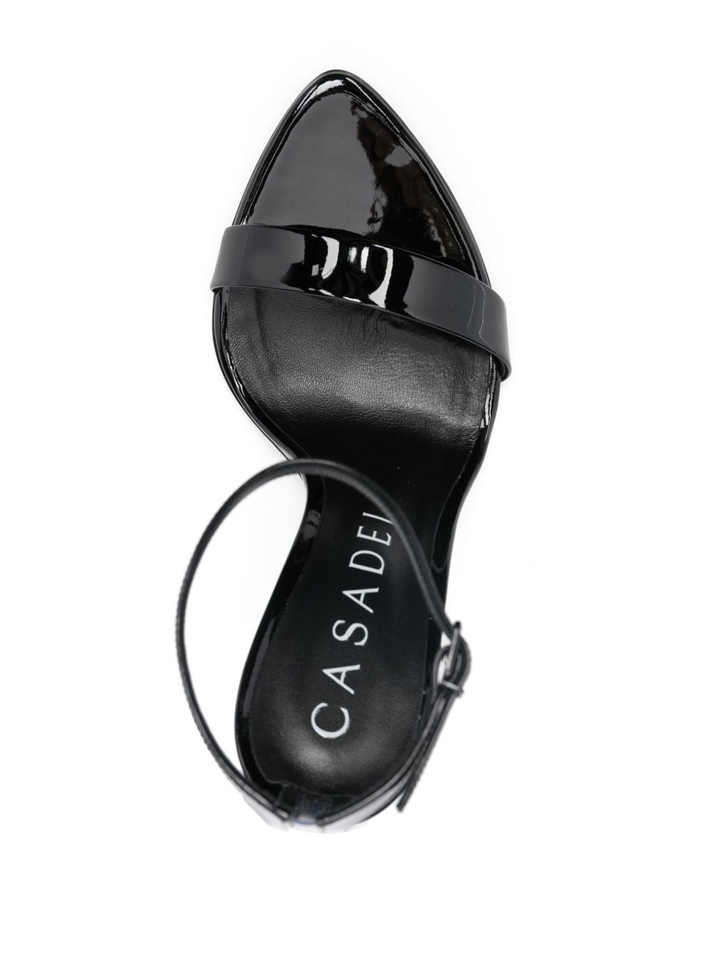 patent leather 115mm sandals - 4