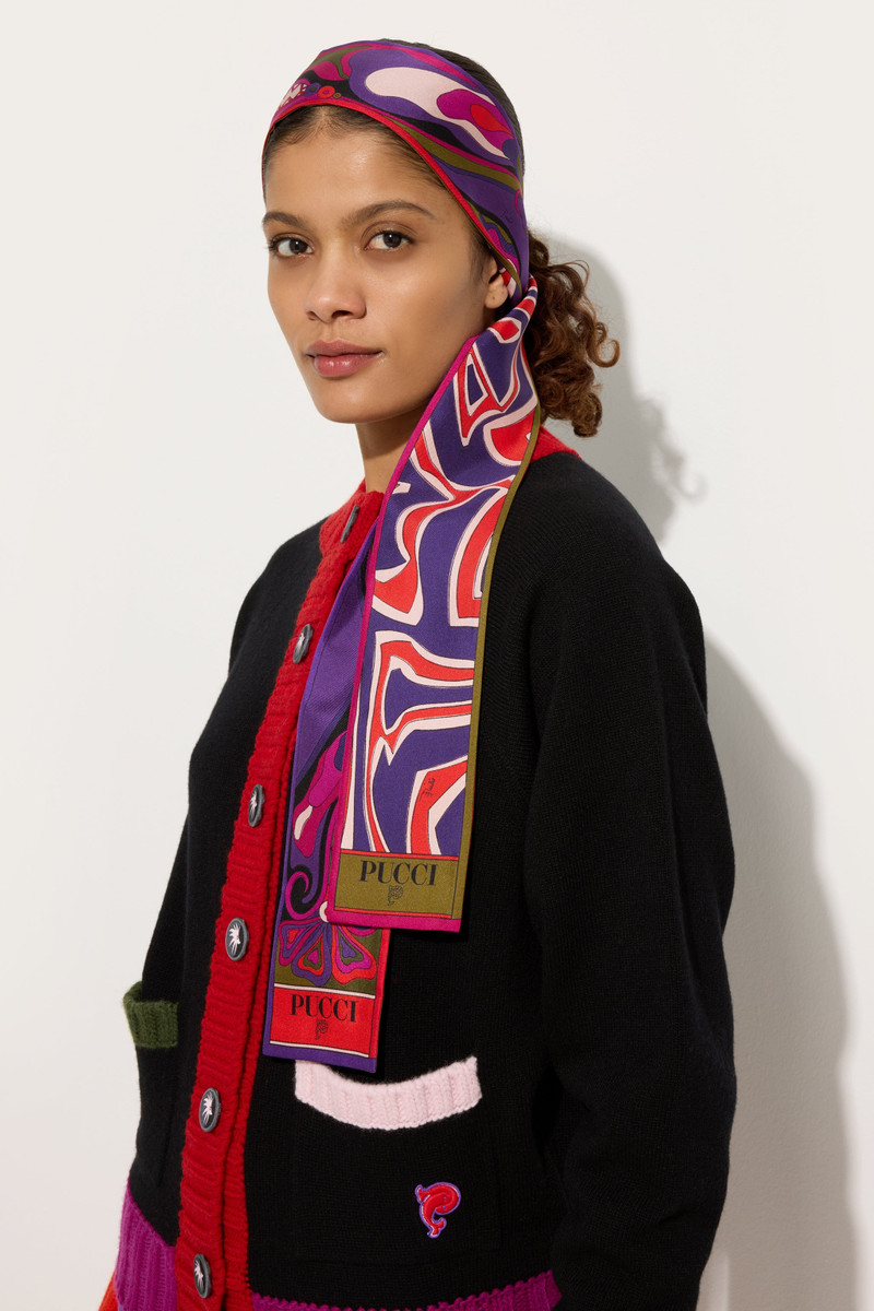 PUCCI LABIRINTO AND ORCHIDEE PRINT SILK TWILL SCARF outlook