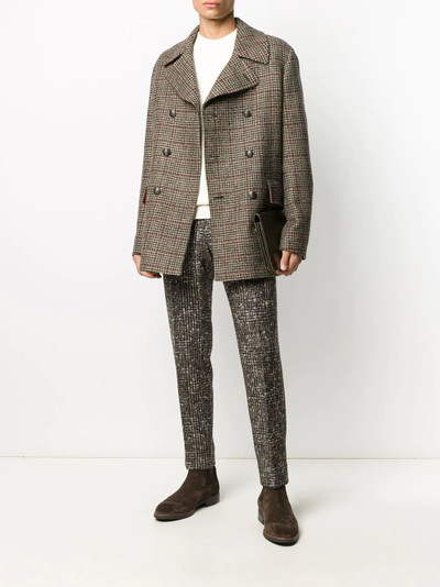 Dolce & Gabbana plaid slim-fit tailored trousers outlook