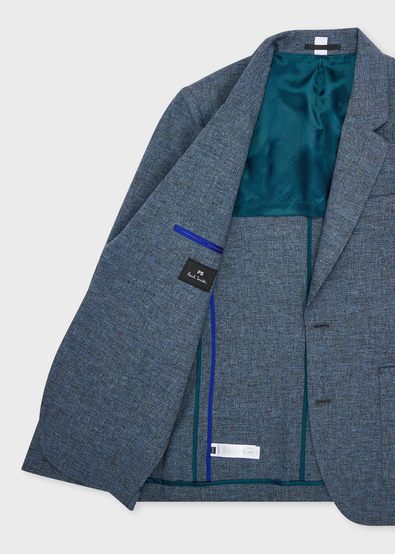 Slate Blue Cotton-Linen Melange Suit 4