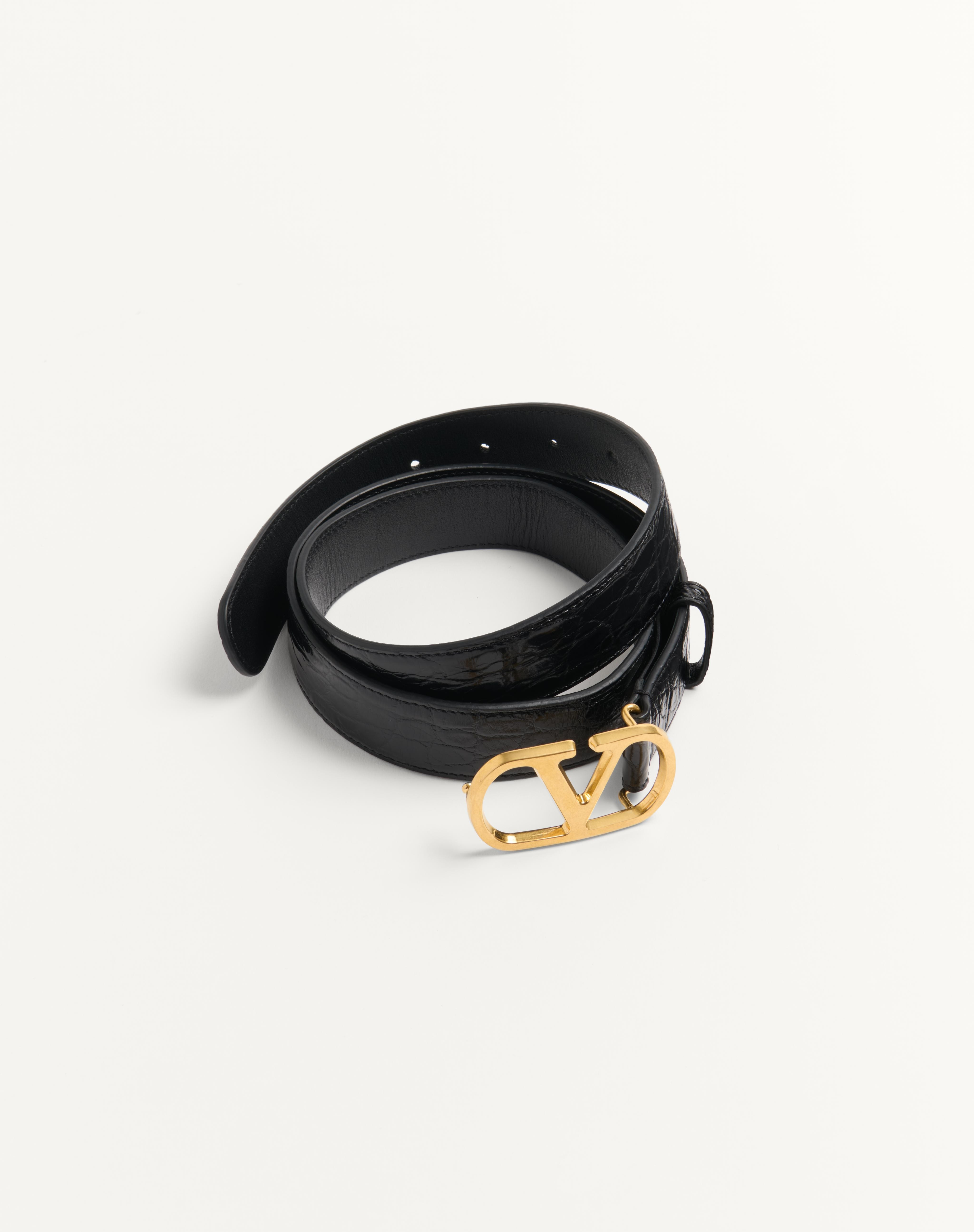 VLOGO SIGNATURE CROCODILE BELT 30 MM - 2