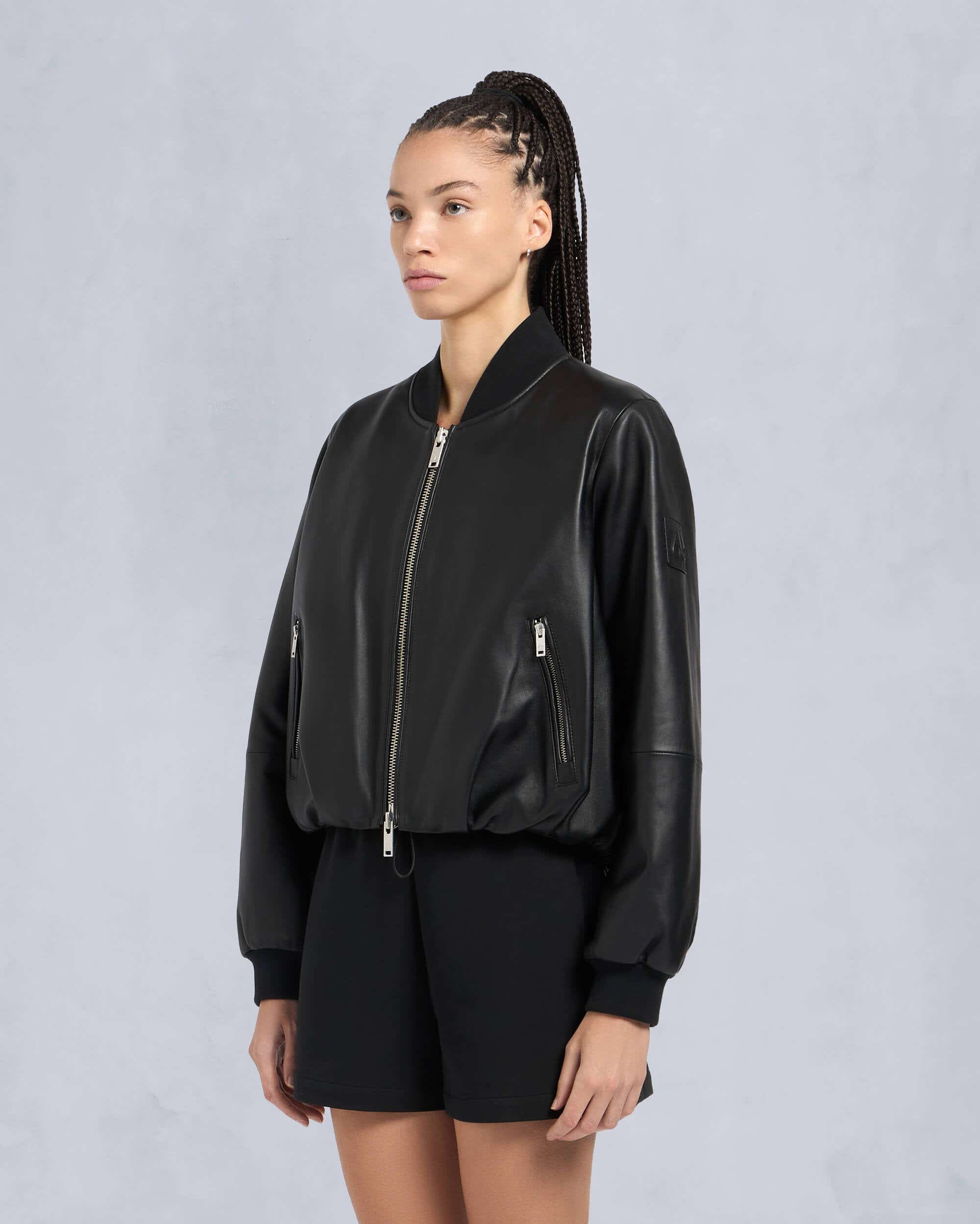 CARDIN LEATHER BOMBER JACKET - 3