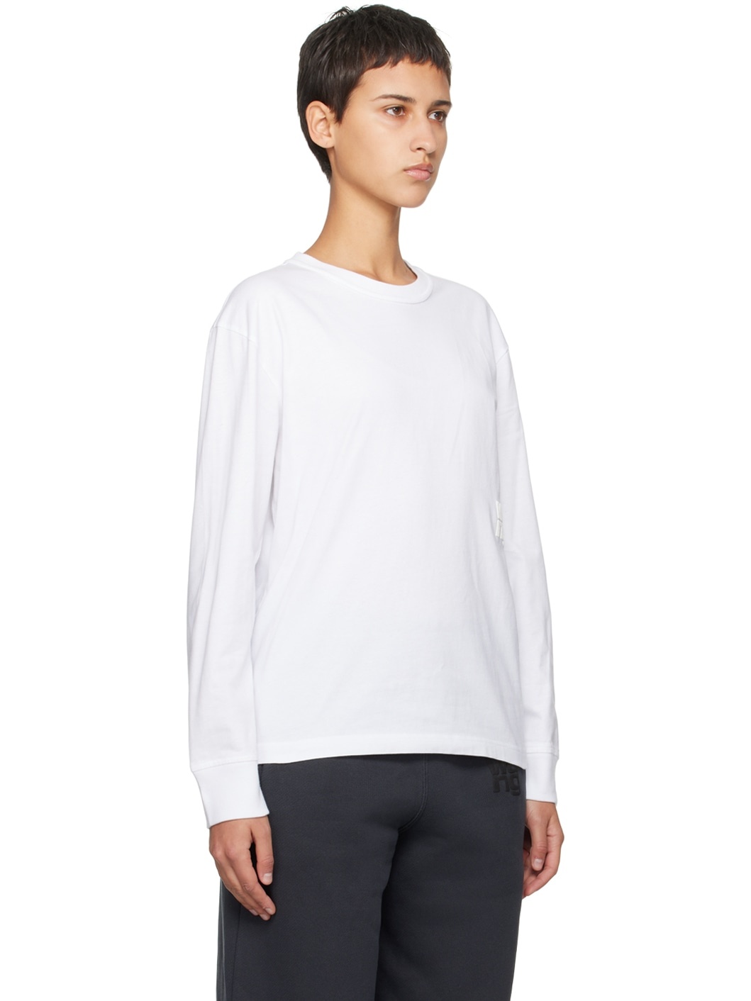White Puff Long Sleeve T-Shirt - 2