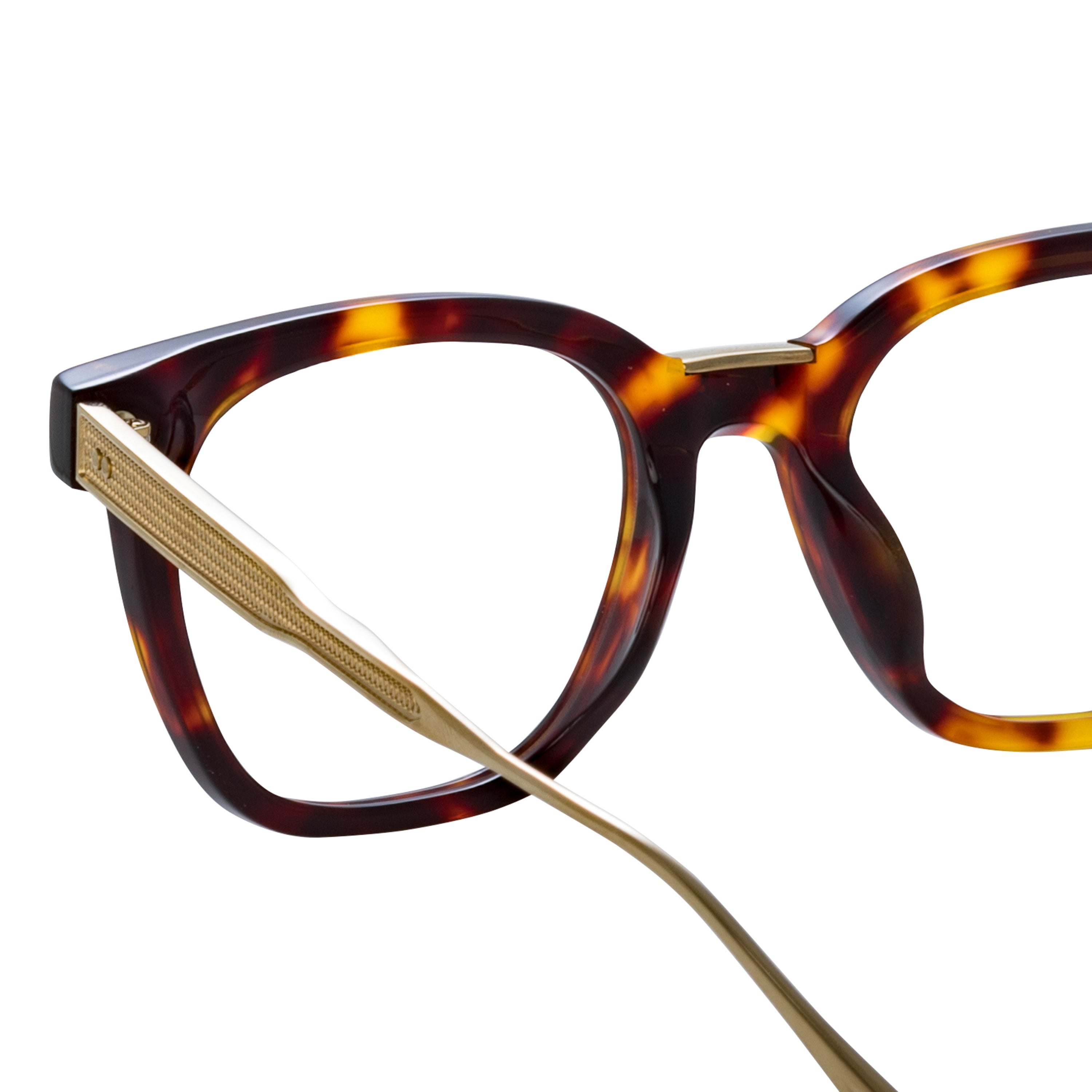 MEN'S EVANS OPTICAL D-FRAME IN TORTOISESHELL - 5