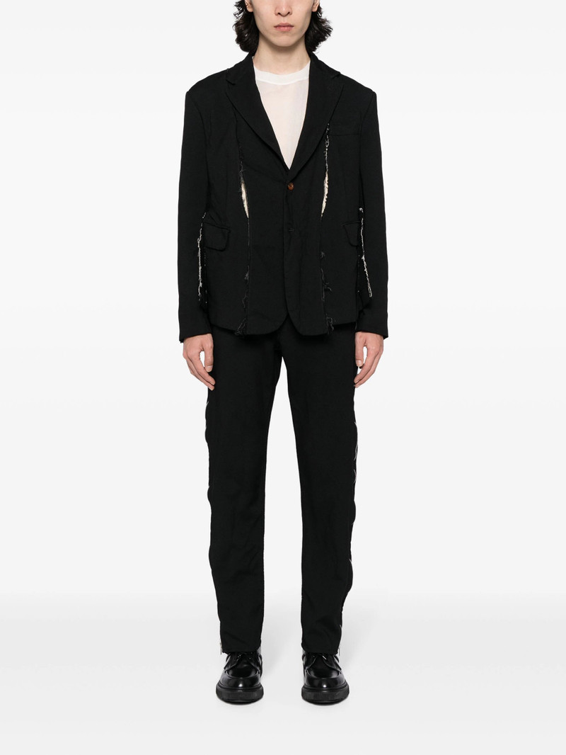 BLACK COMME des GARÇONS ZIP-UP TAPERED TROUSERS outlook