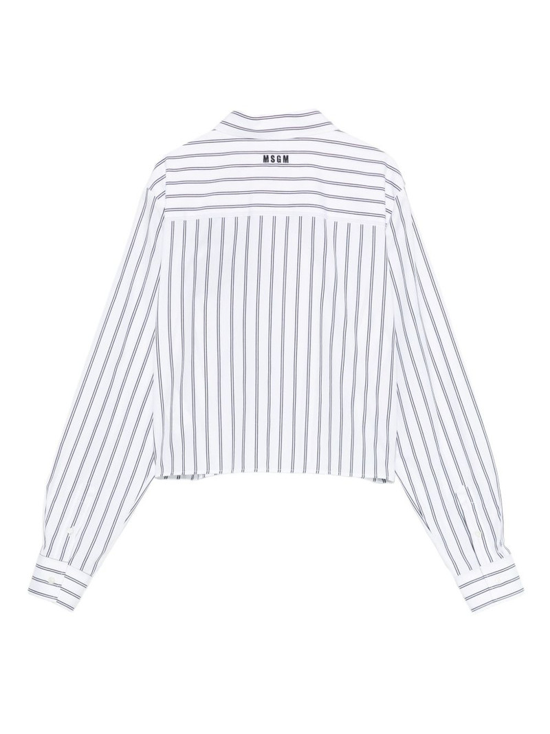 MSGM striped rabbit-appliqué shirt outlook