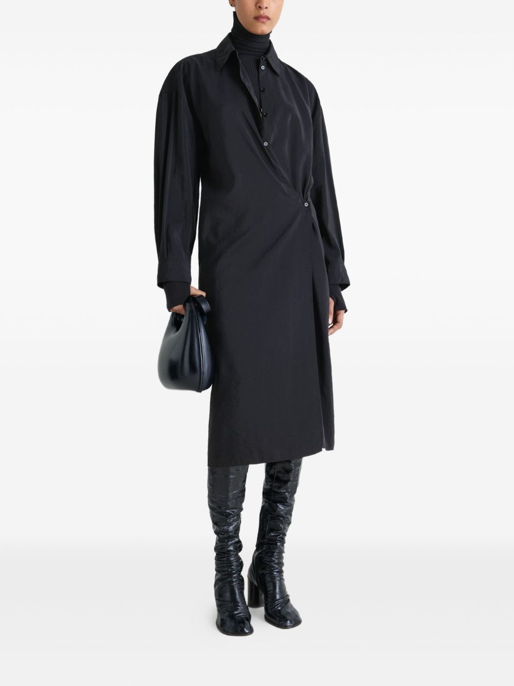 twisted-detail midi dress - 2