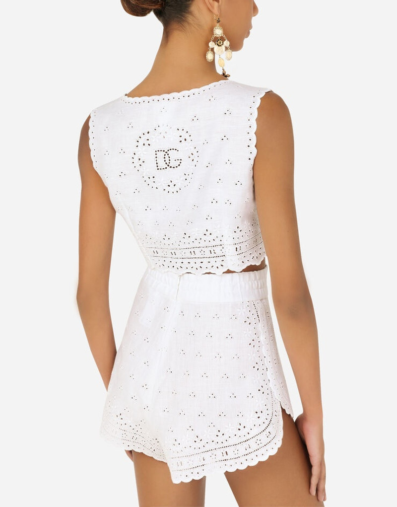 Embroidered linen top 5