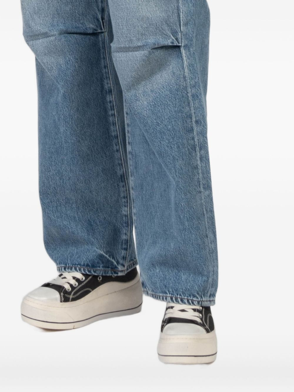 pleated-knee jeans - 5