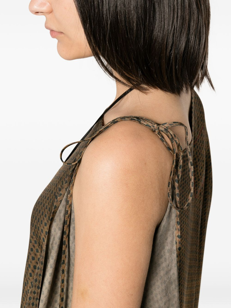 geometric-print draped asymmetric dress 5