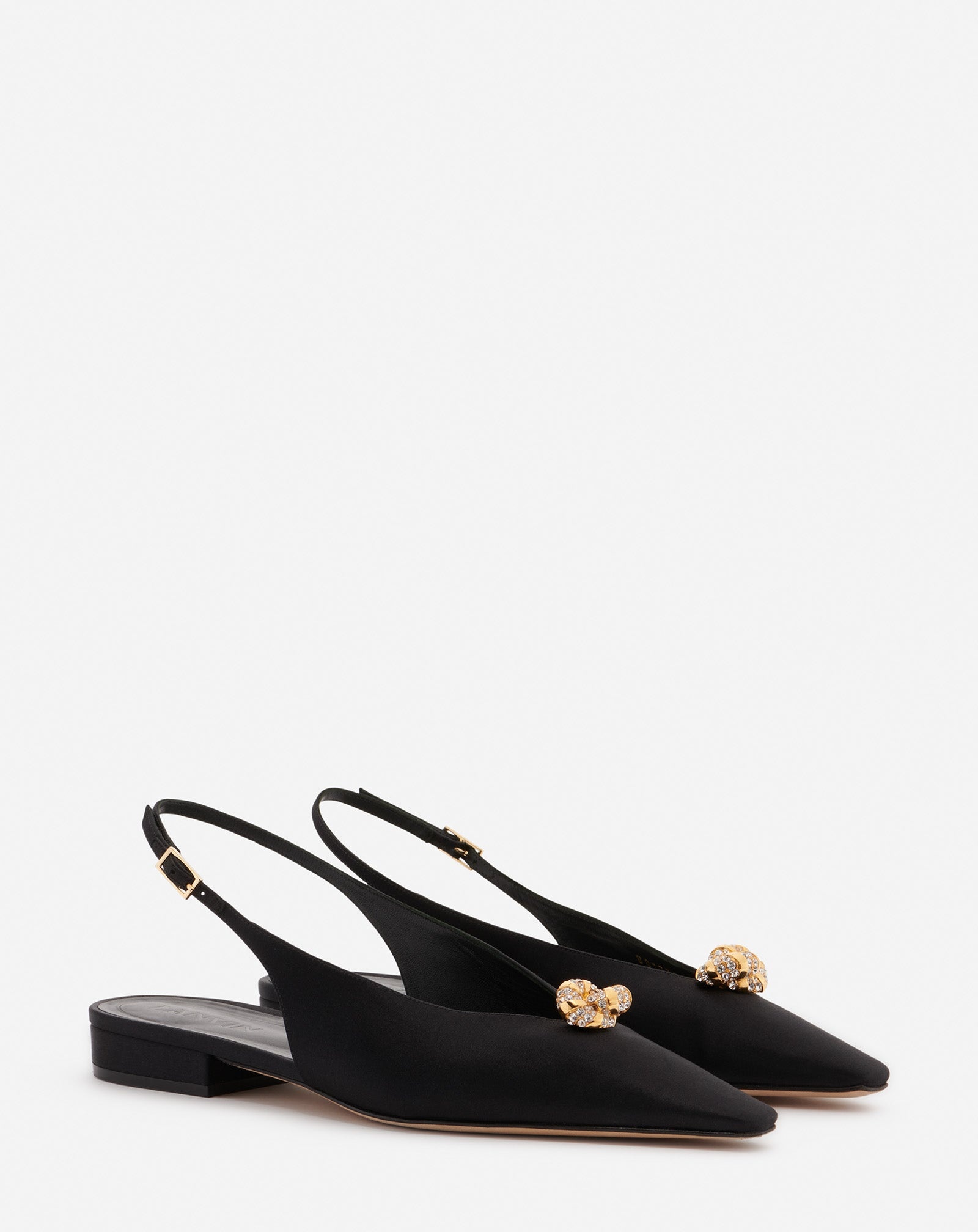 SATIN SWING SLINGBACK MULE WITH MELODY JEWEL - 2