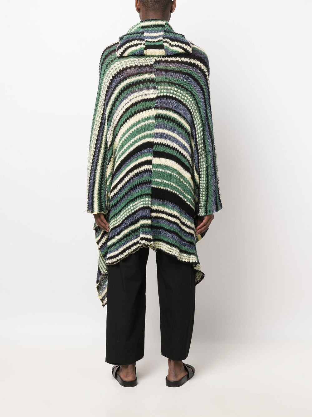 butterfly knit longline poncho - 4
