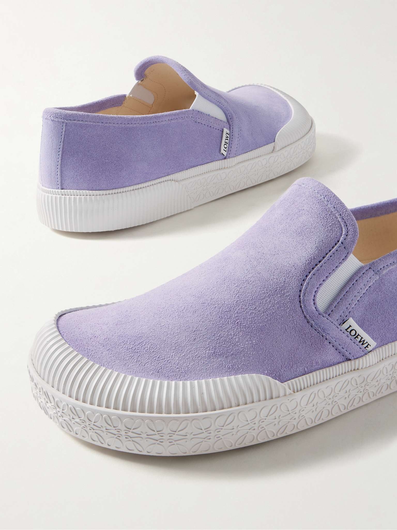 Terra Vulca Rubber-Trimmed Suede Slip-On Sneakers - 6