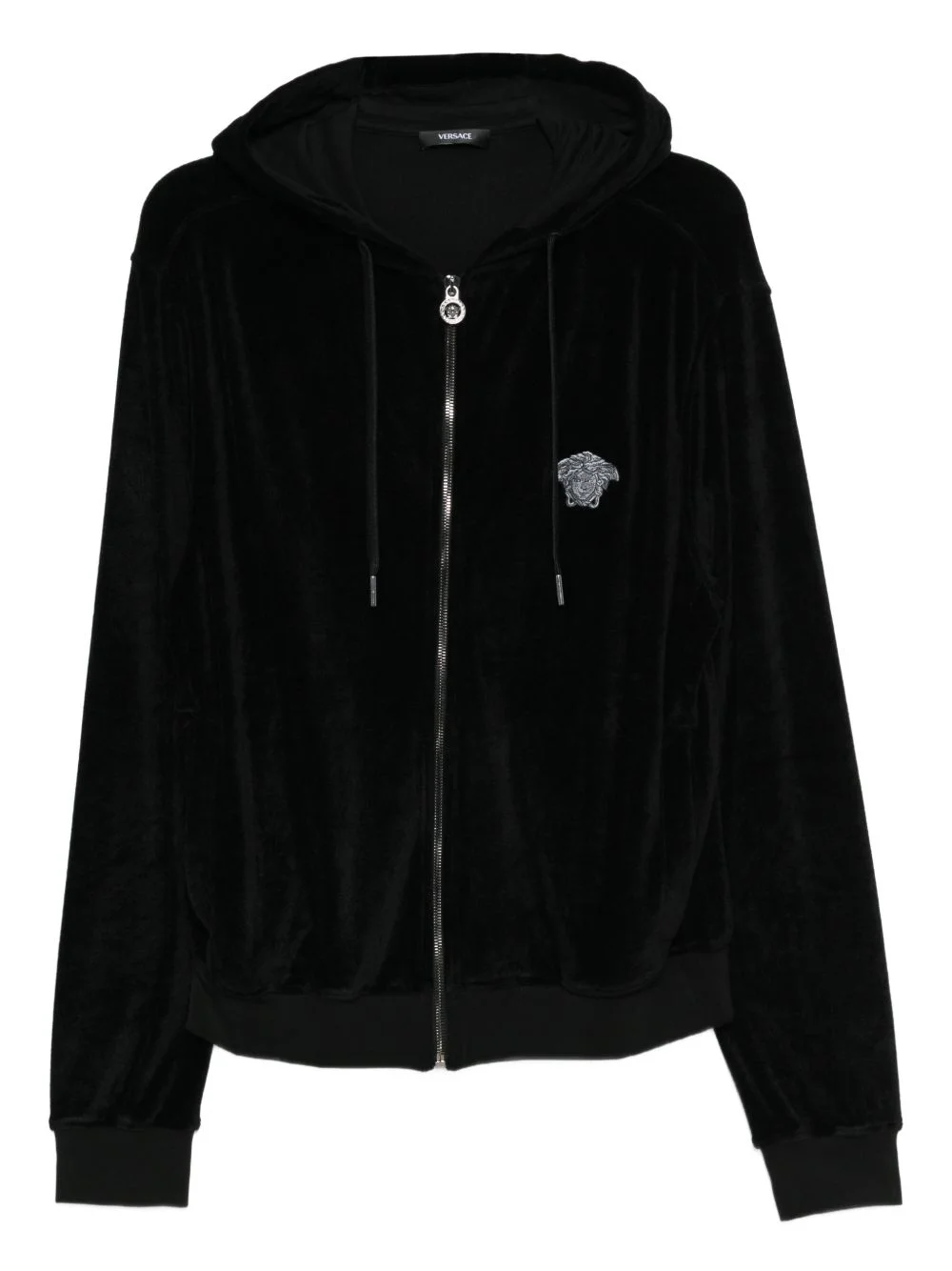 embroidered chenille zip-up hoodie - 1