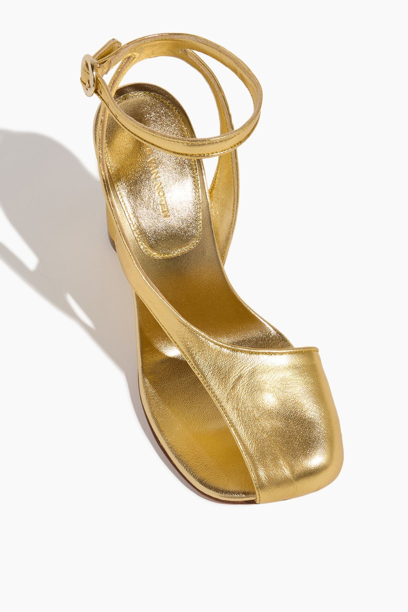 Cutout Thong Pump in Gold 3