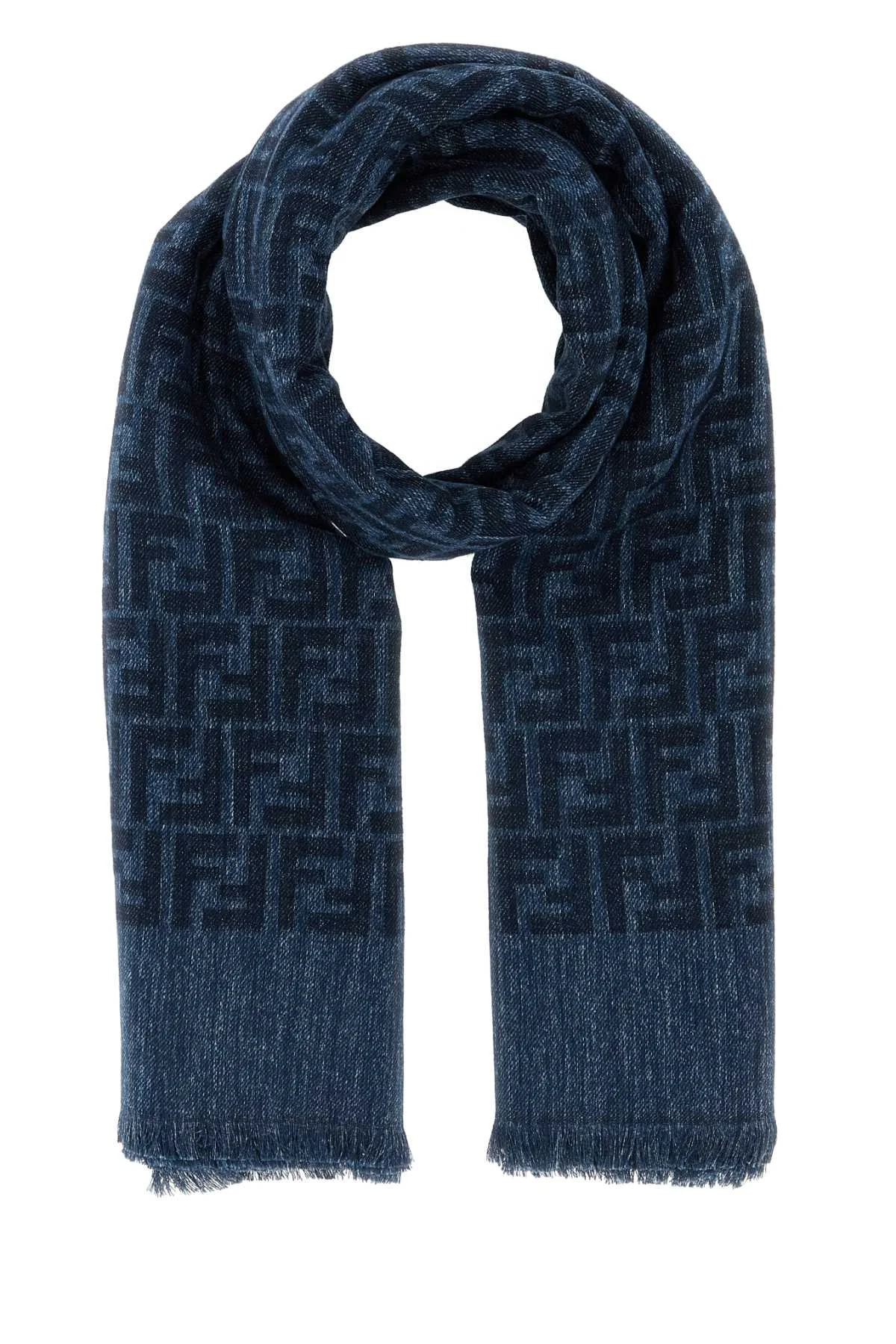 Fendi Women Embroidered Cotton Blend Scarf - 1