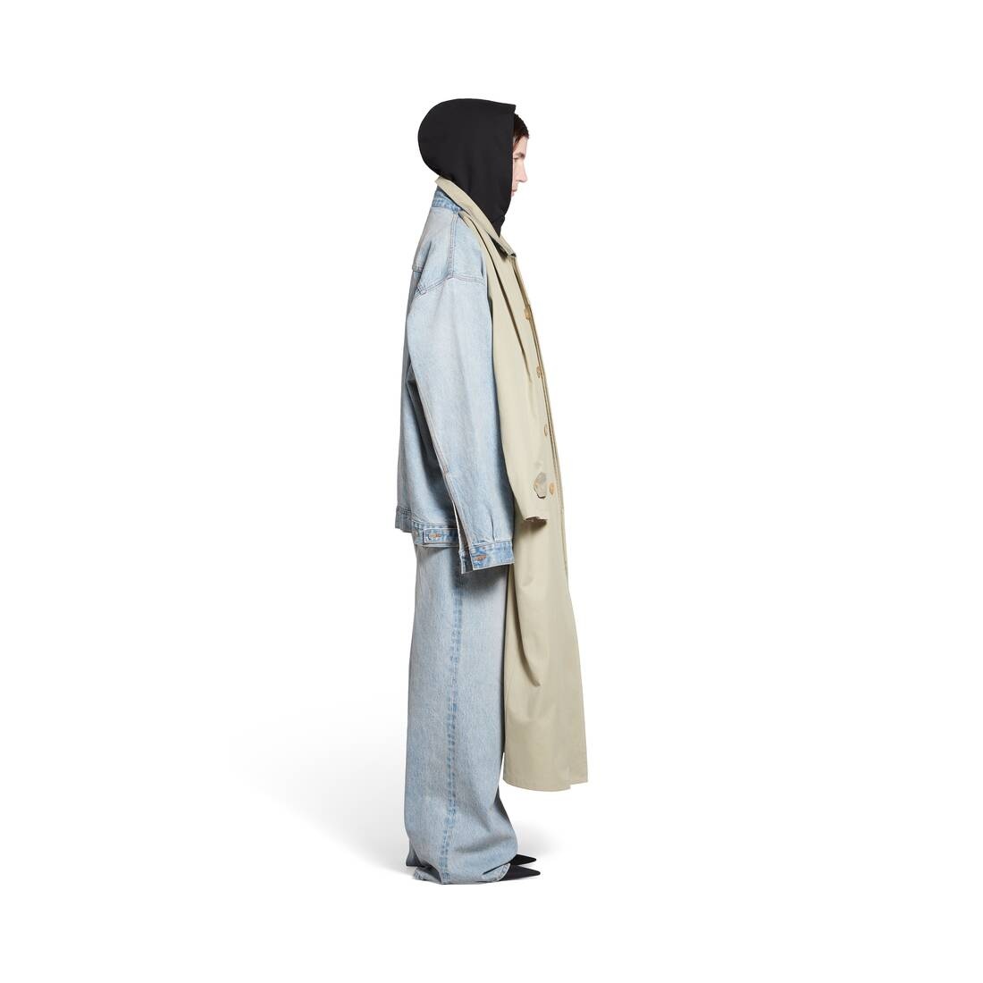 Women's Hybrid Carcoat in Beige - 3