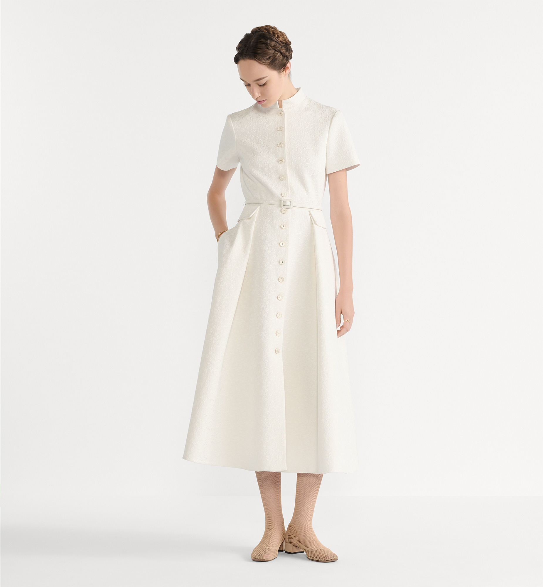 Mid-Length Belted Shirtdress - 2