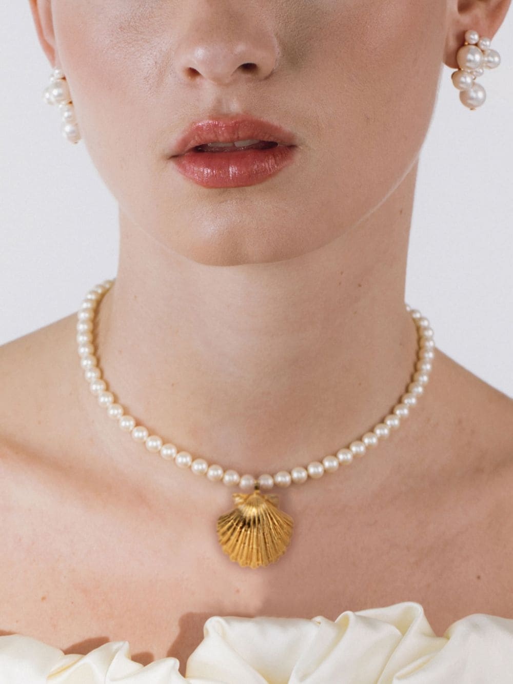 Siren shell-pendant necklace - 3