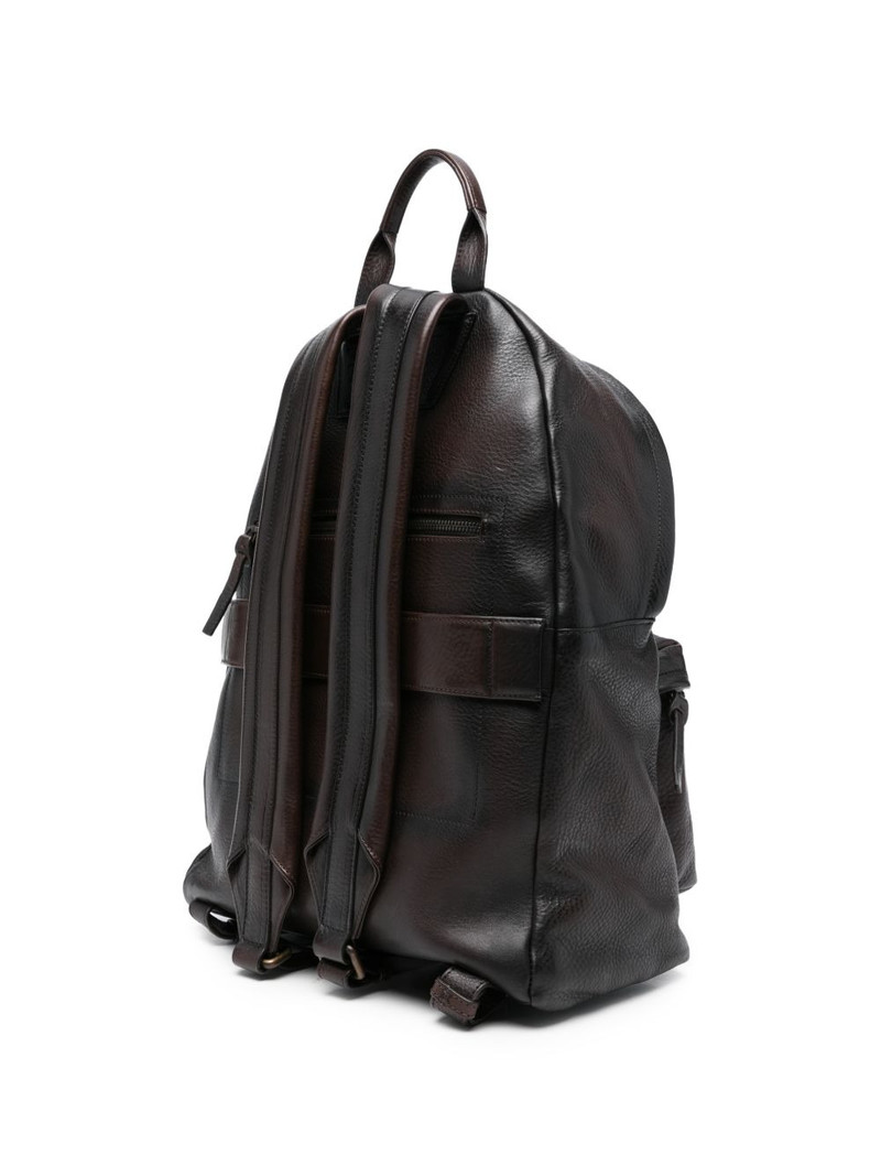 OFFICINE CREATIVE OC Pack 001 front-pocket leather backpack outlook