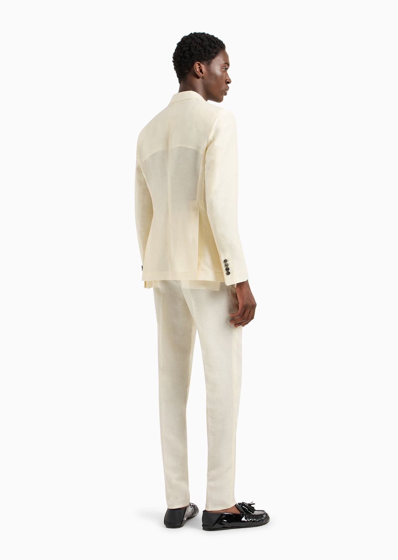 Single-breasted suit in an ultra-light tropical virgin wool and linen-blend fabric - 3