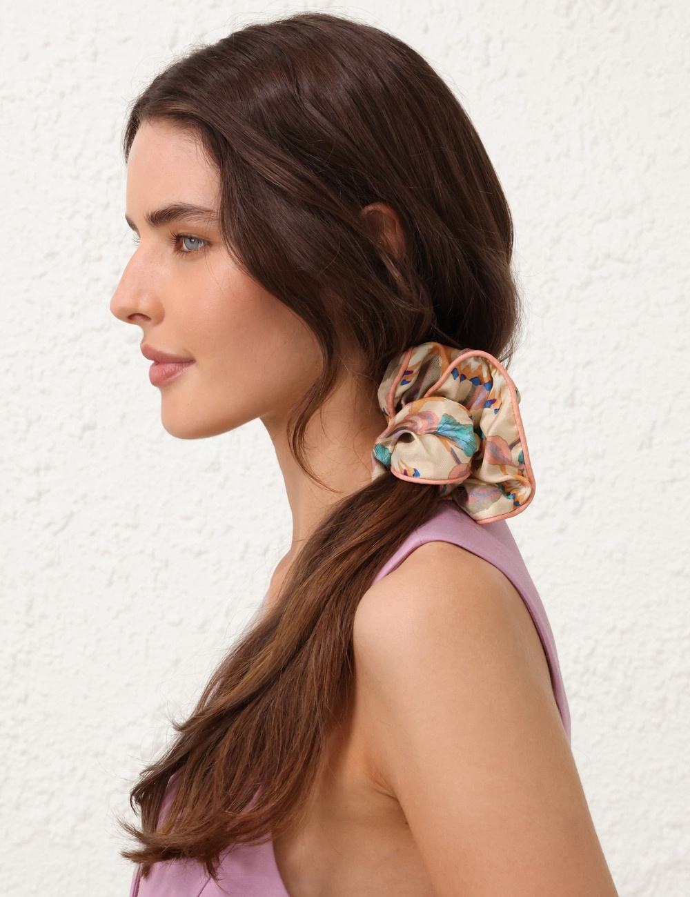 PRINTED SILK SCRUNCHIE - 4