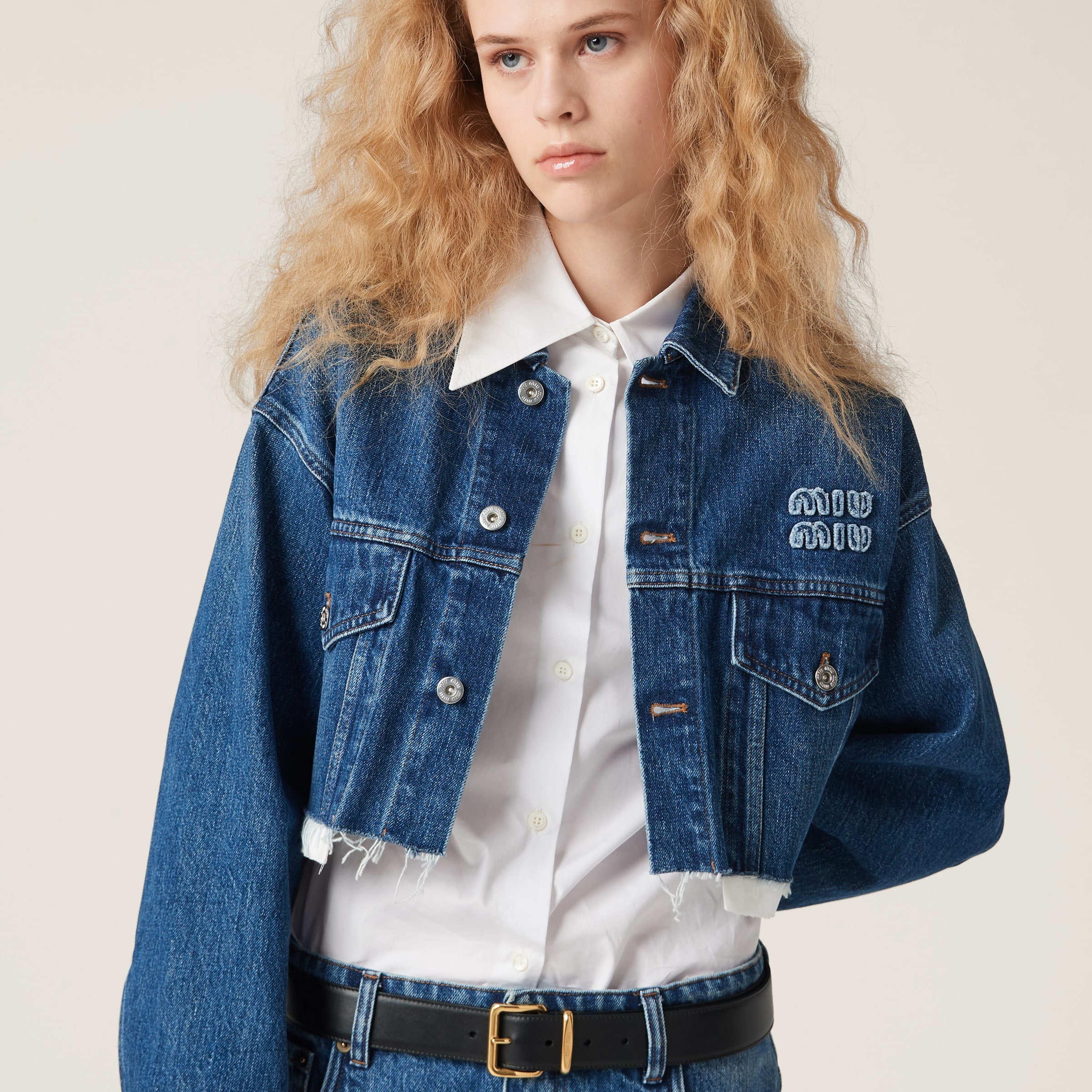 Denim blouson jacket - 4