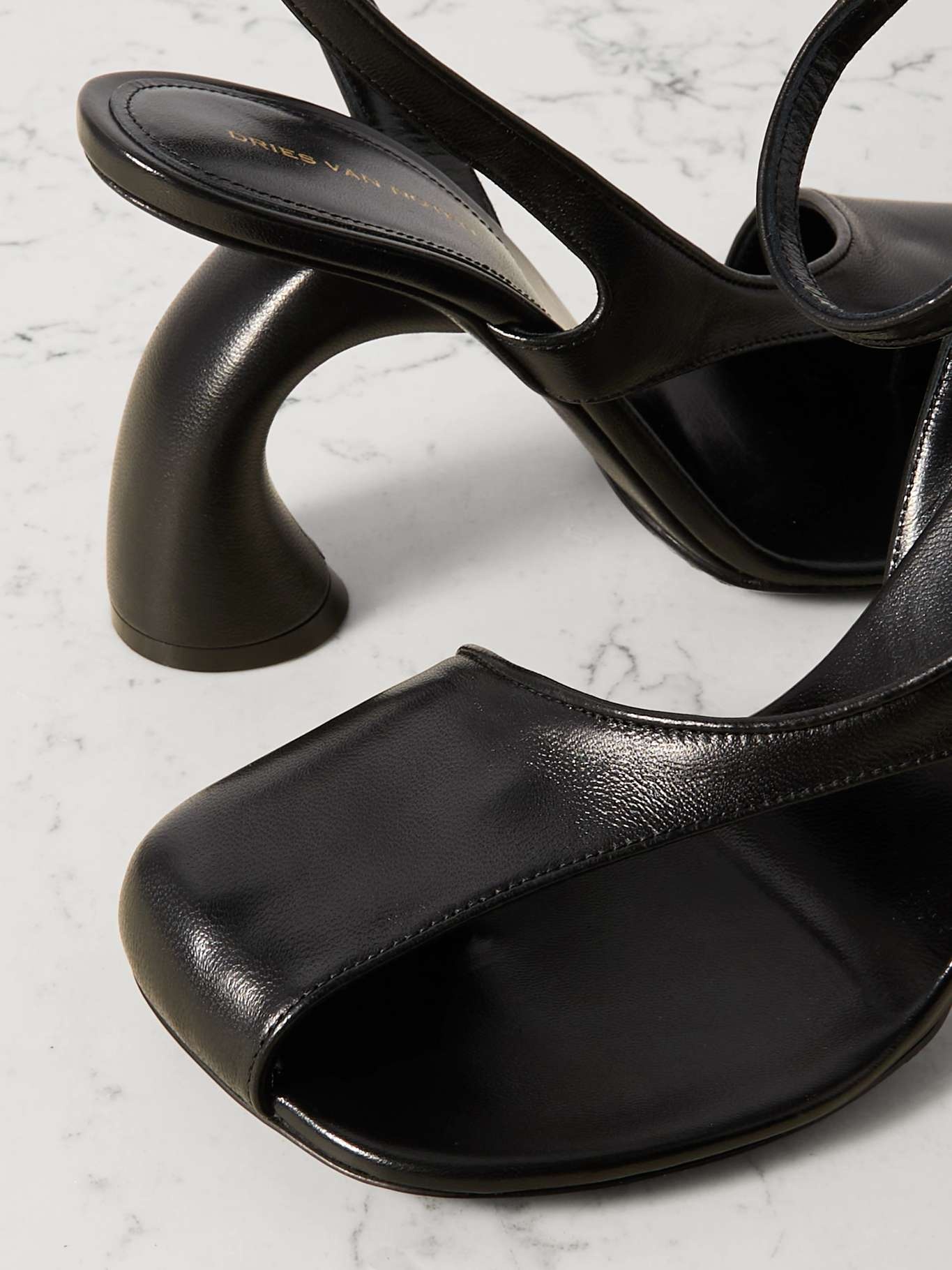 Dries Van Noten Cutout leather sandals | REVERSIBLE