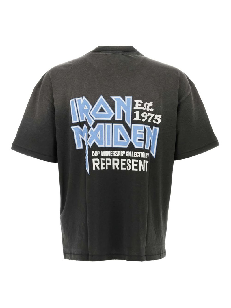 REPRESENT Iron Maiden logo-print t-shirt outlook