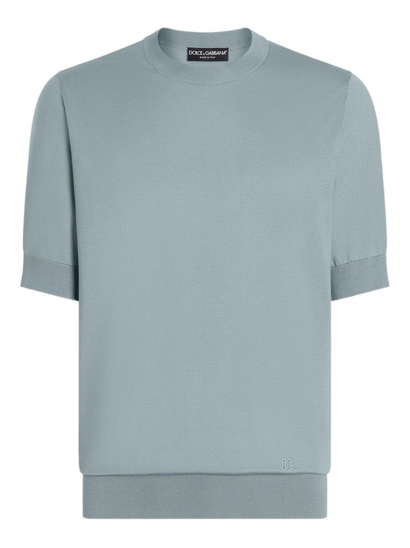 logo-embroidered T-shirt 1