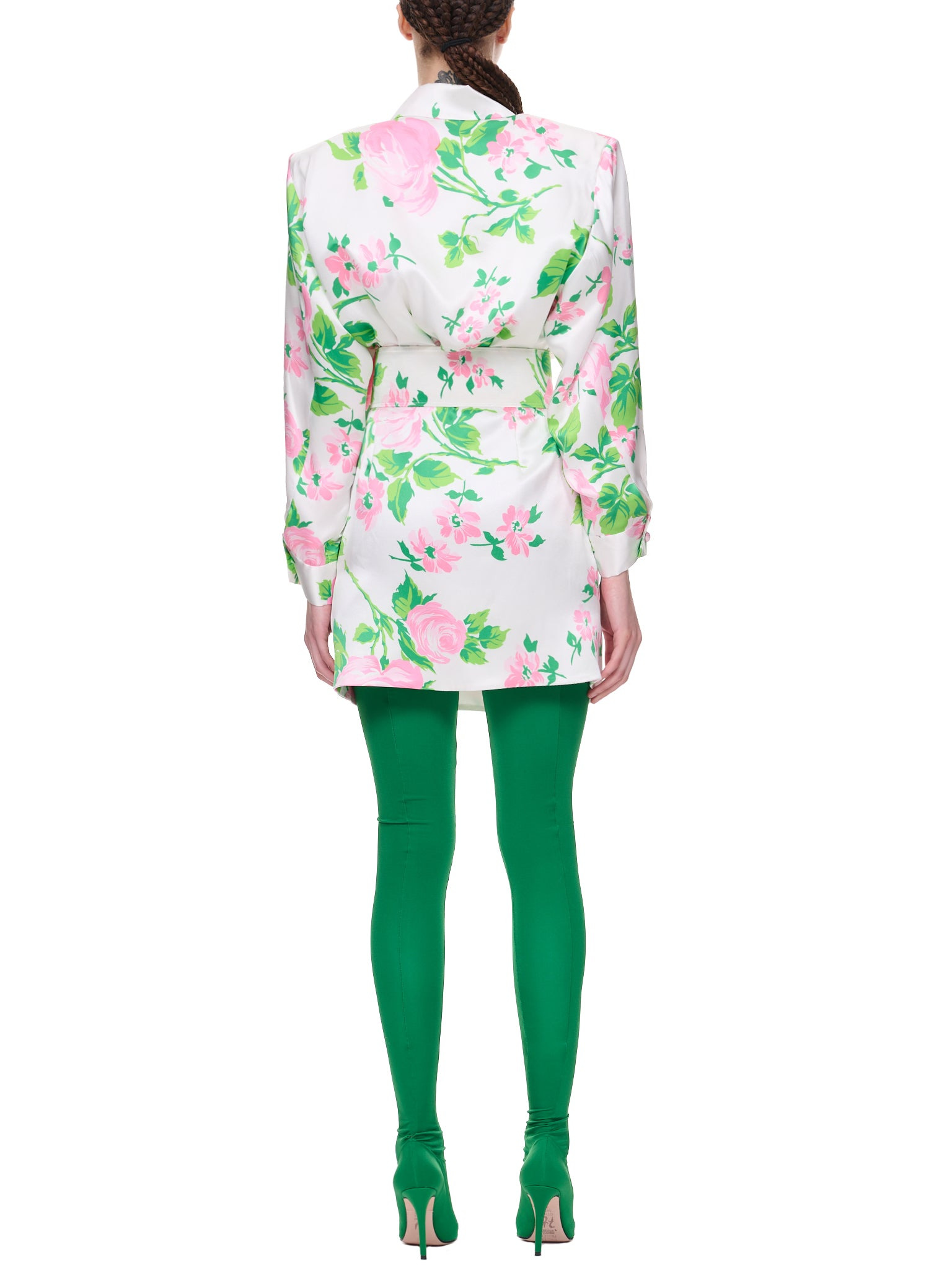 Belted Rose Dress - 3