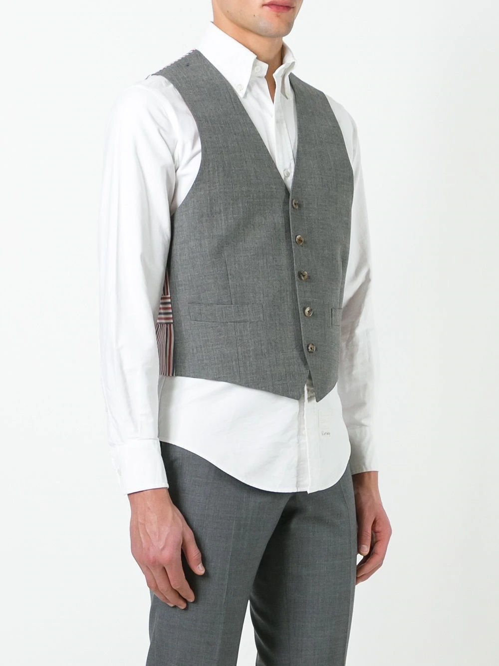 striped lateral waistcoat - 3