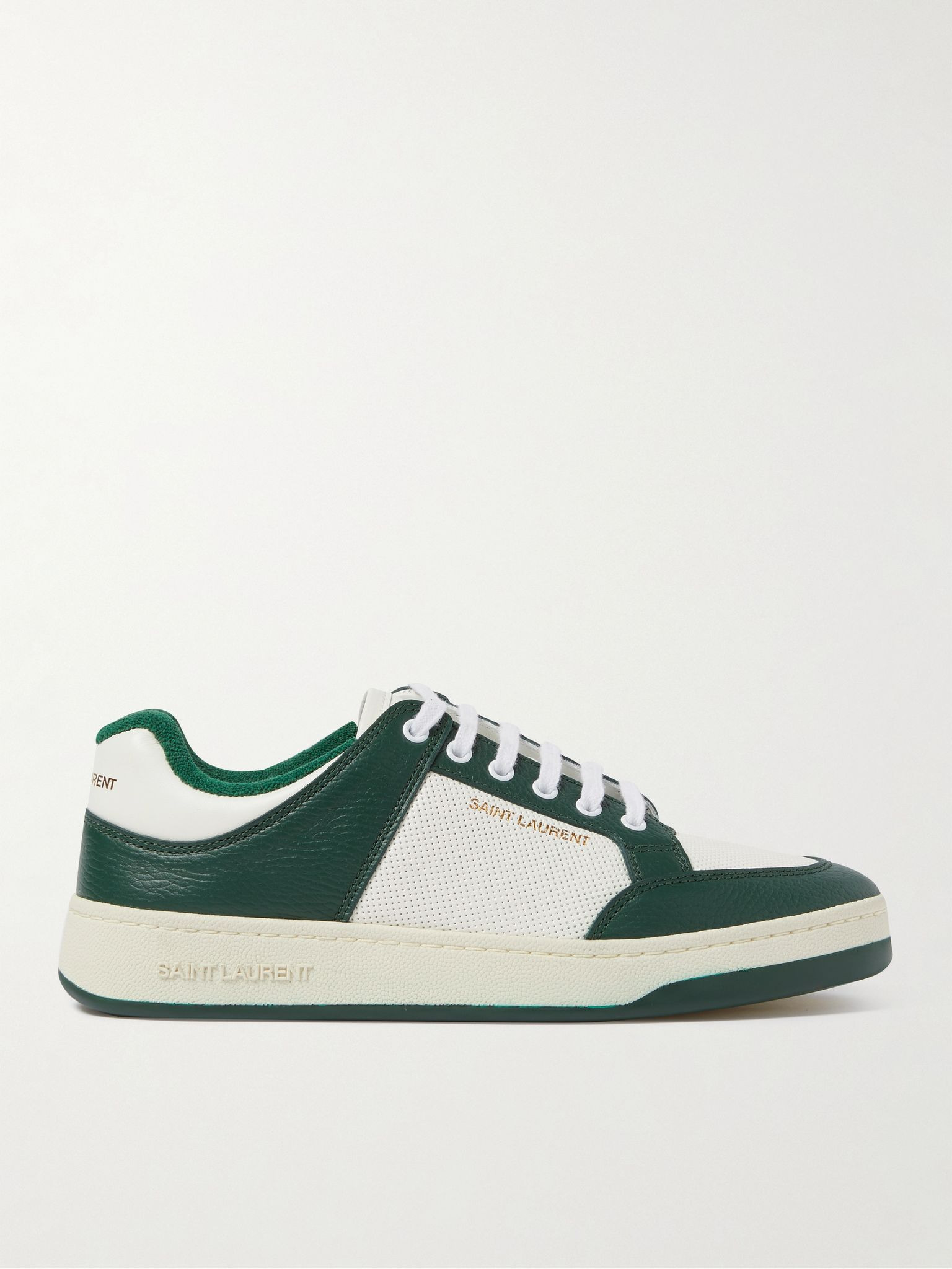 SL/61 Mesh and Leather Sneakers Green - 1