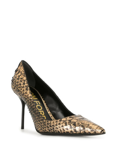 TOM FORD 85mm crocodile-effect pumps outlook