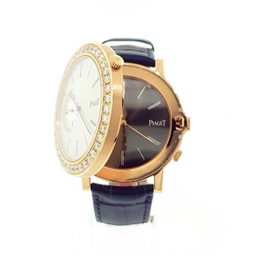 Pre-owned Piaget Altiplano Double Jeu Hand Wind Diamond Silver Dial Men's Watch GOA32151 - 2