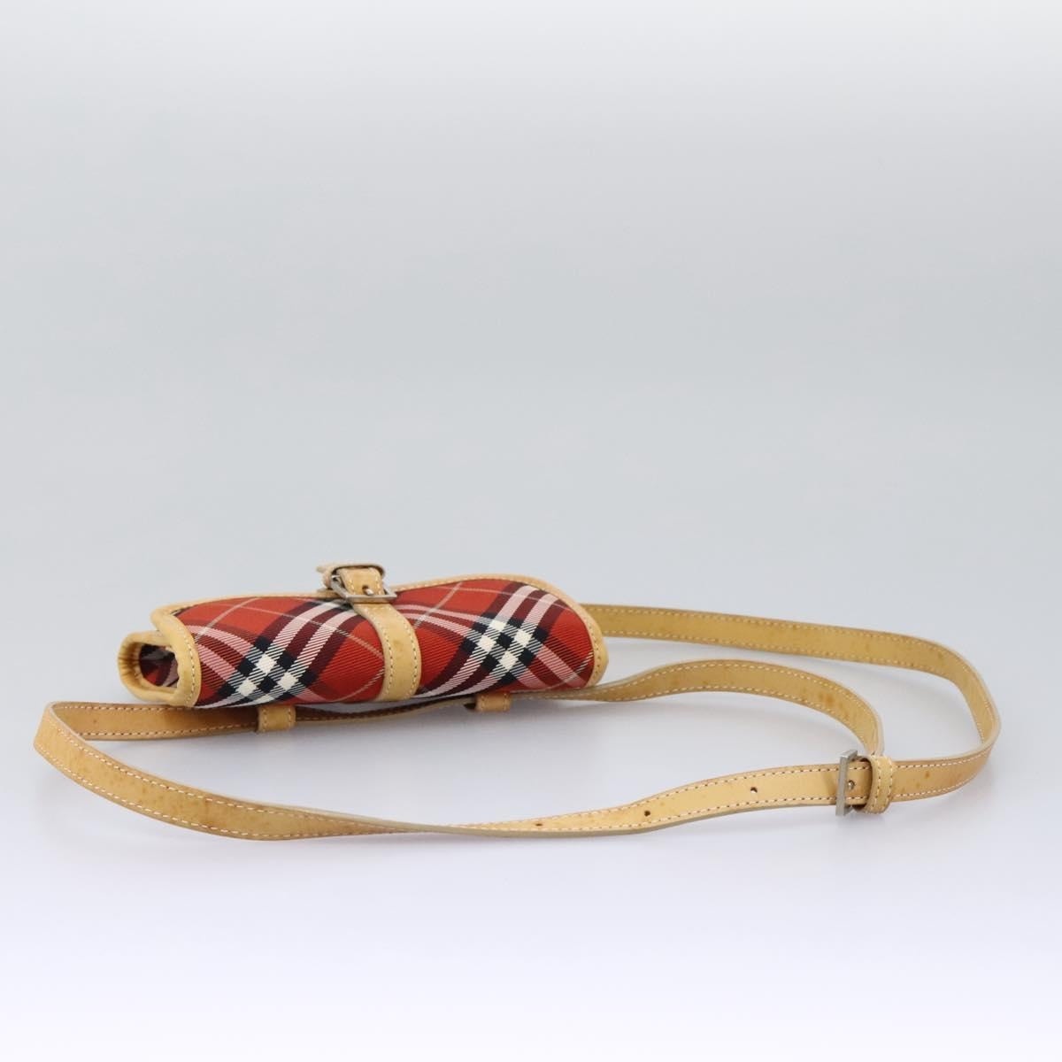 Burberry Nova Check Blue Label Waist Bag Canvas Red - 7