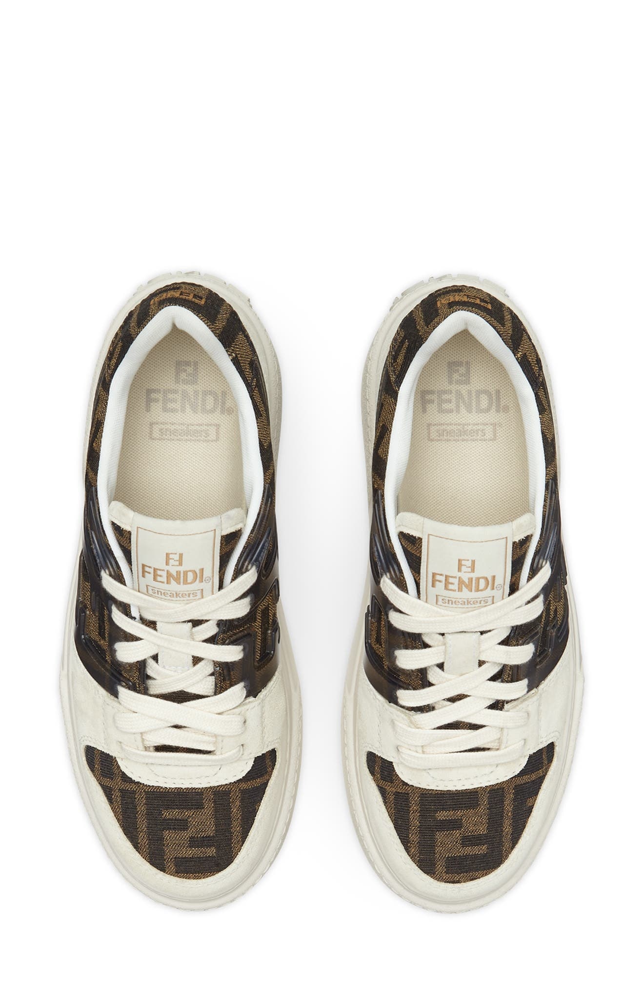 Fendi Match Platform Sneaker in Crema/Tobacco at Nordstrom - 3