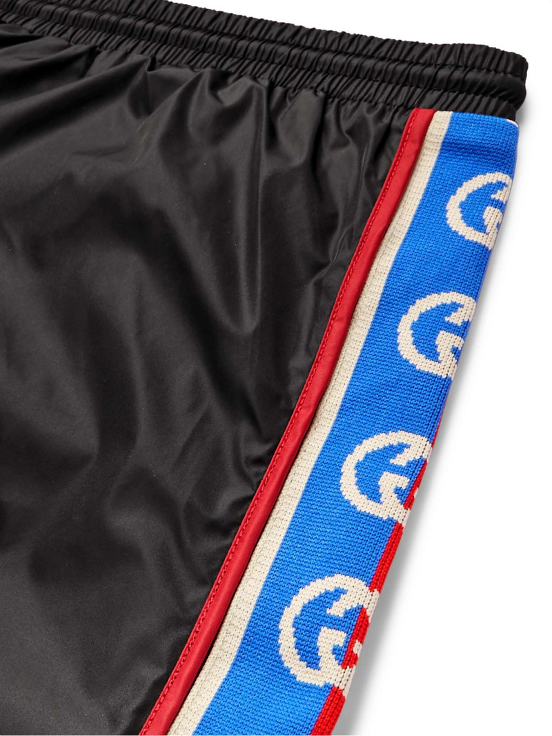 Slim-Fit Mid-Length Logo Webbing-Trimmed Swim Shorts 4