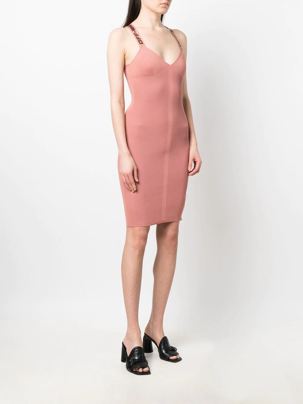 logo-strap mini dress - 3