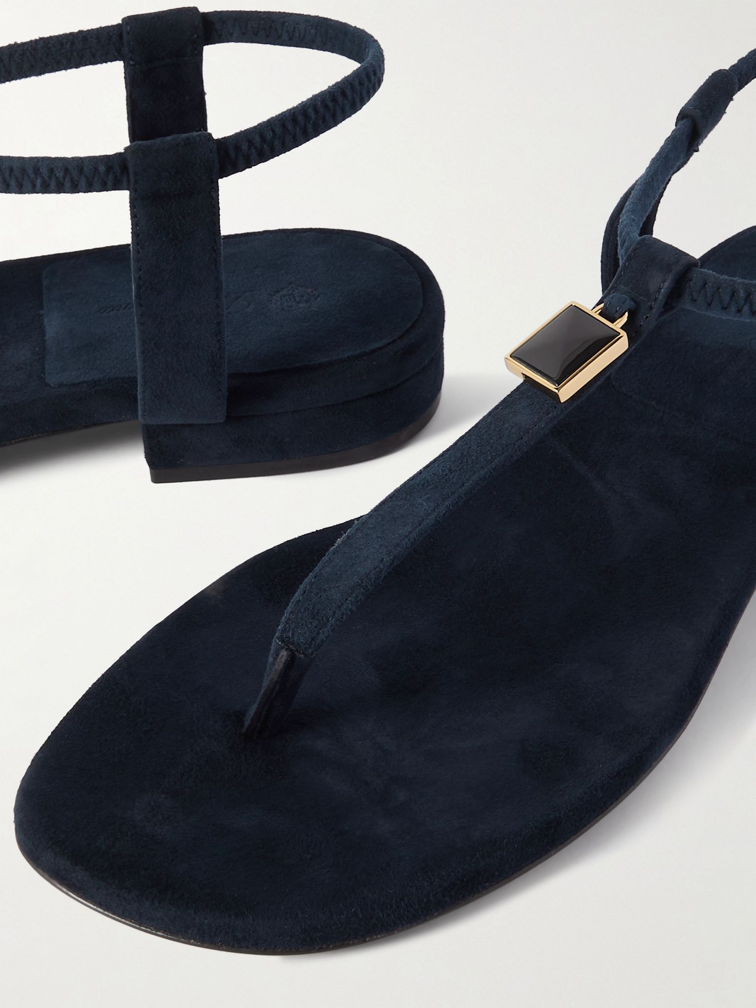Mindil embellished suede sandals Navy - 4