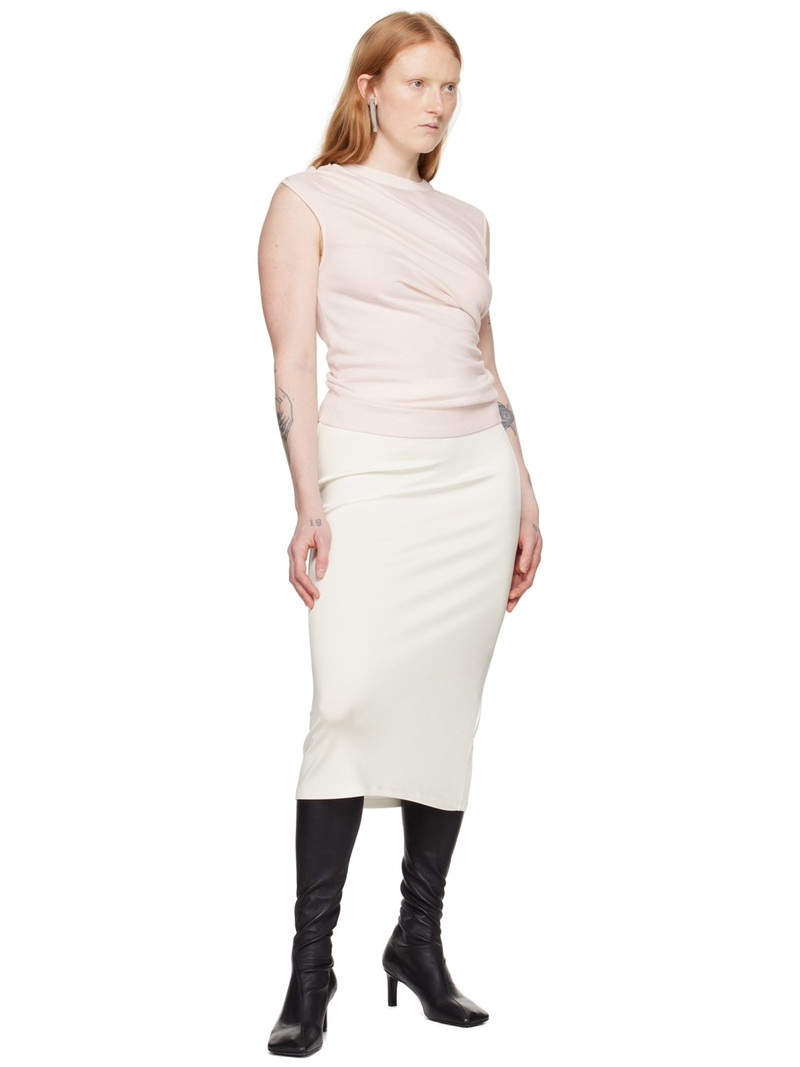 TOVE White Flor Midi Skirt outlook