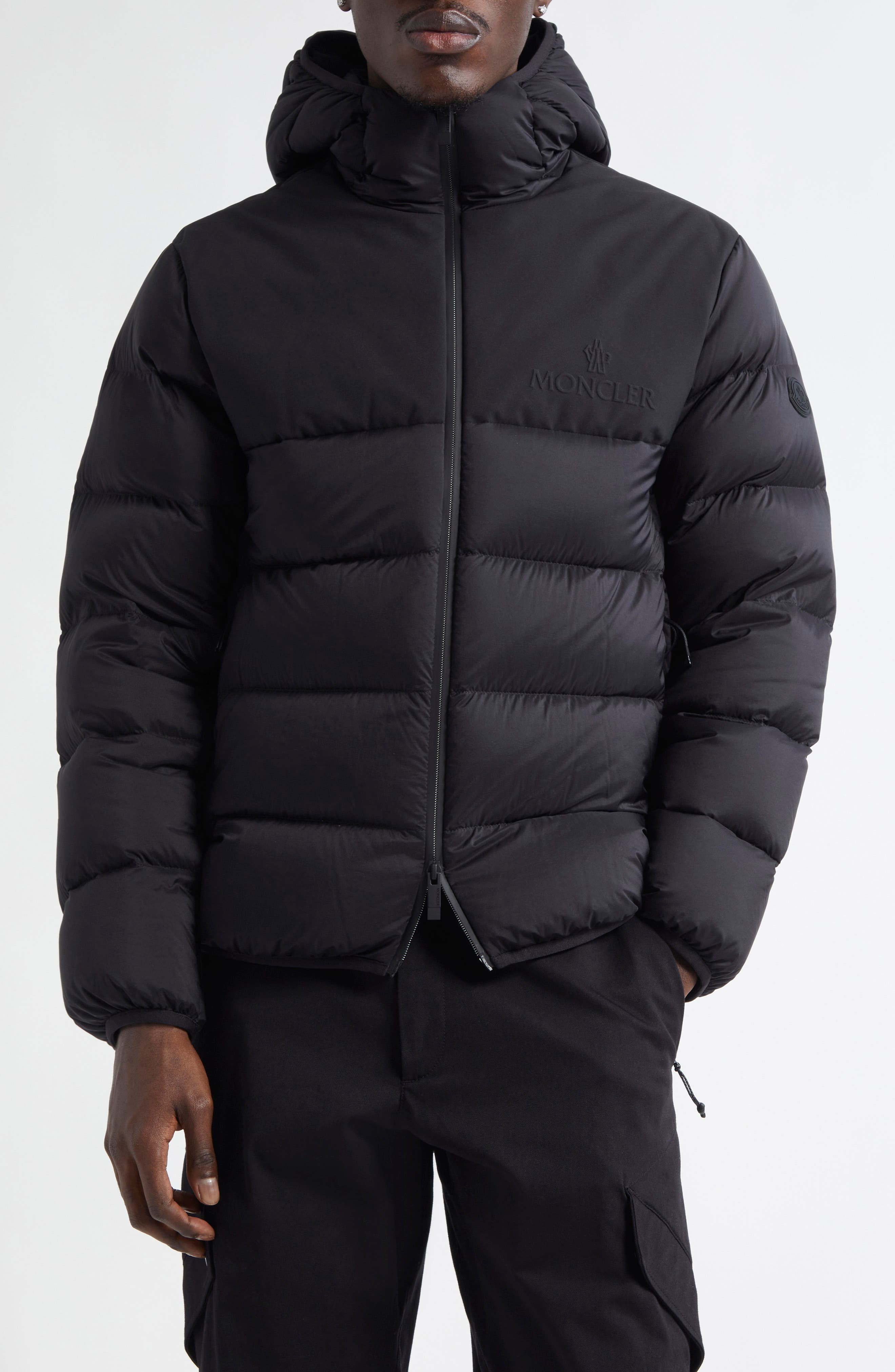 Moncler Veumont Hooded Down Puffer Jacket in Black at Nordstrom - 1