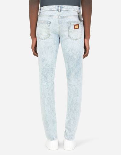 Dolce & Gabbana Washed light blue slim-fit stretch jeans outlook