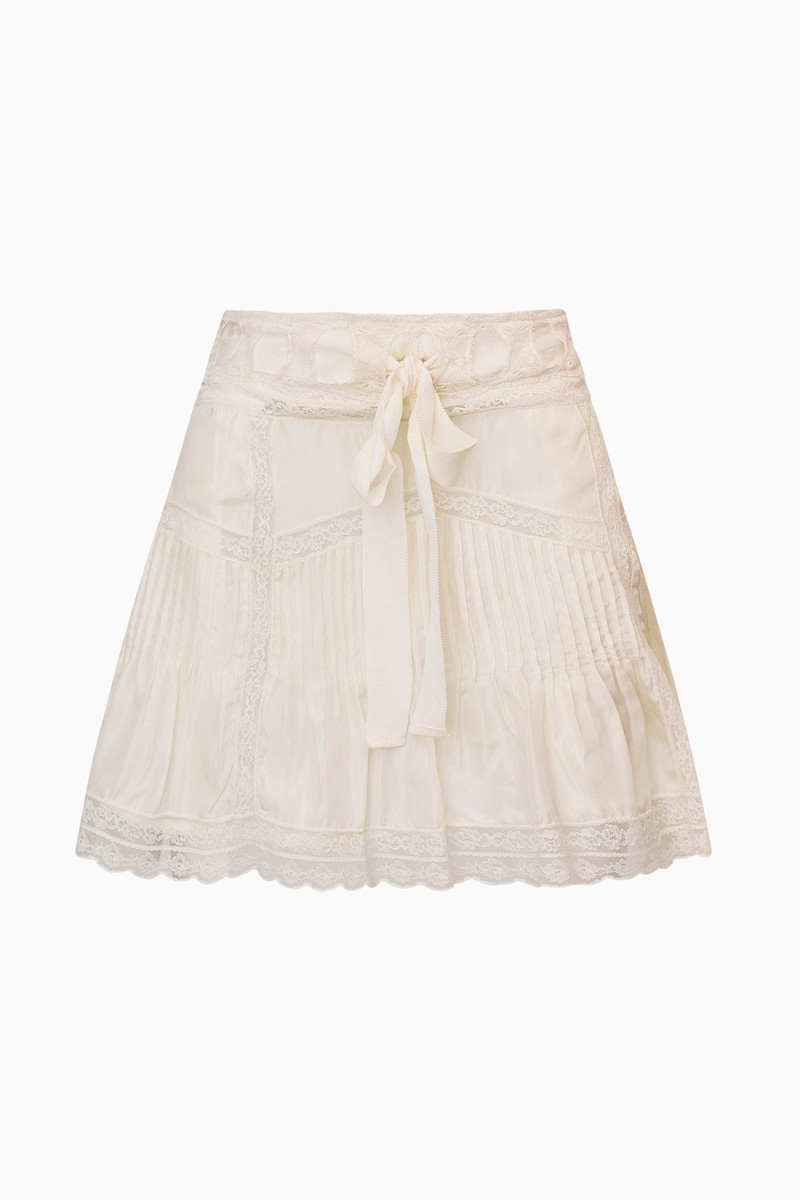 Willia Silk Lace-Detailed Mini Skirt 1