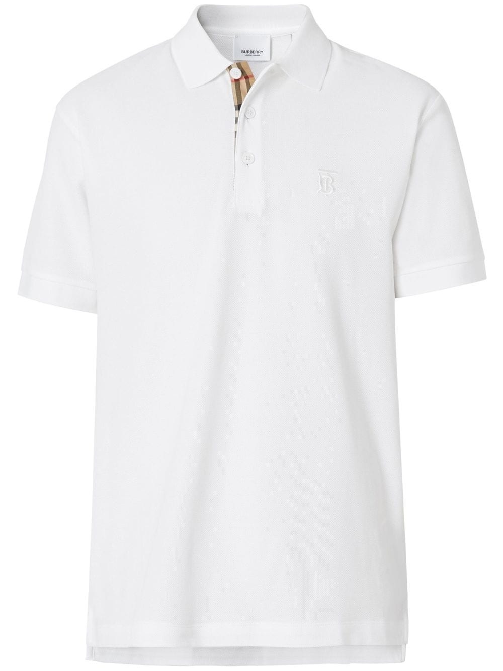 Monogram motif cotton-piqué polo shirt - 1