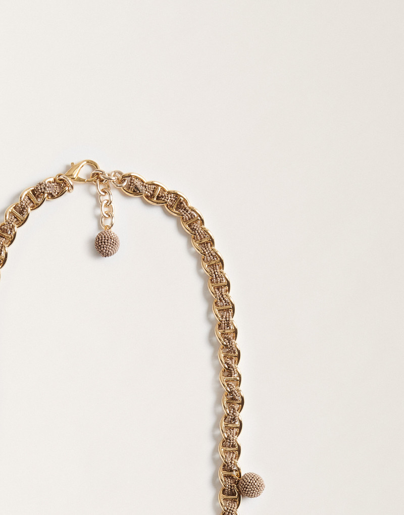 Diamond wire long necklace 3