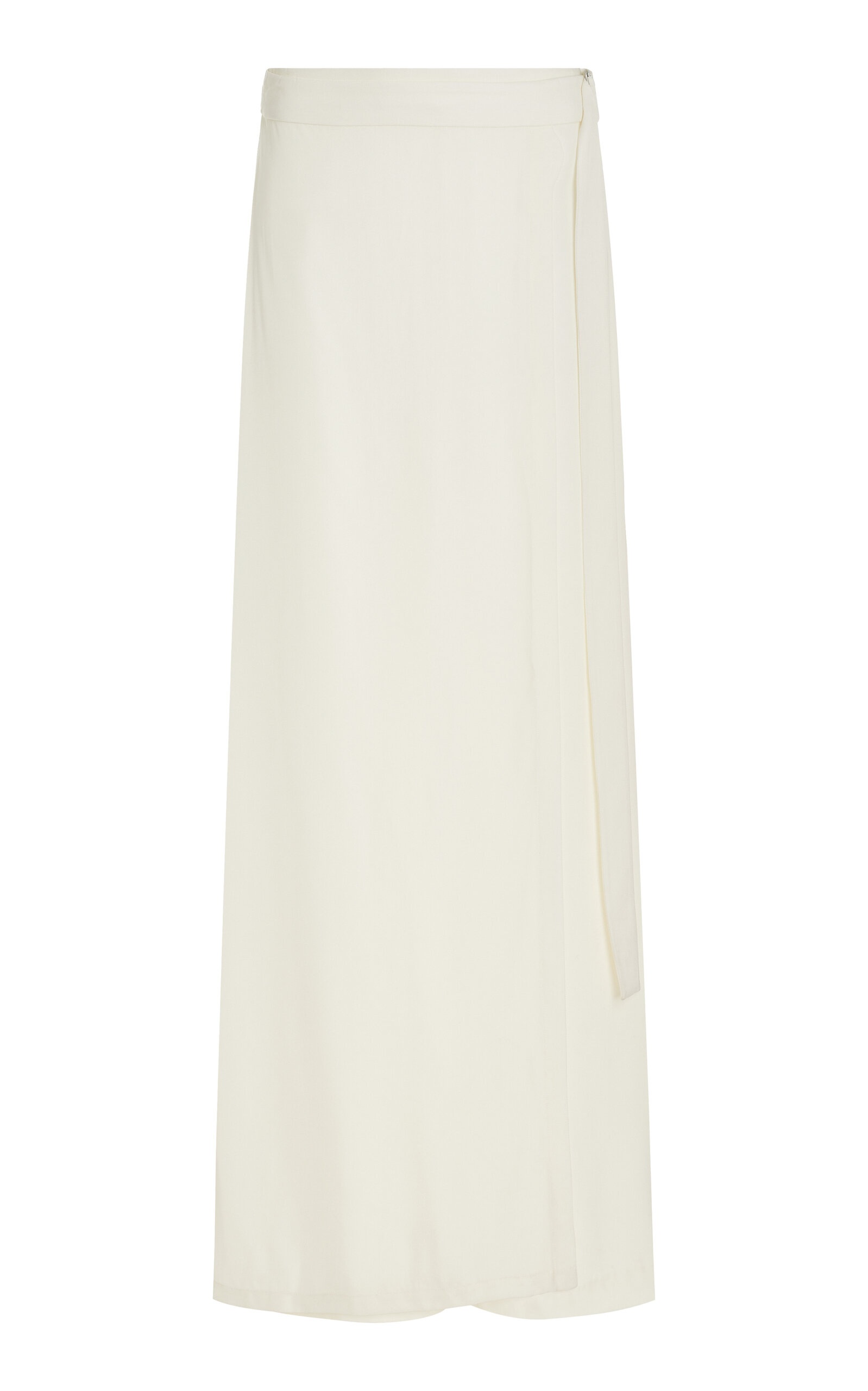 Wrapped Twill Wide-Leg Pants off-white - 1