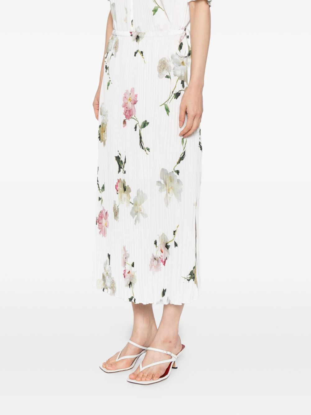 Wilted Peony pleated skirt - 3